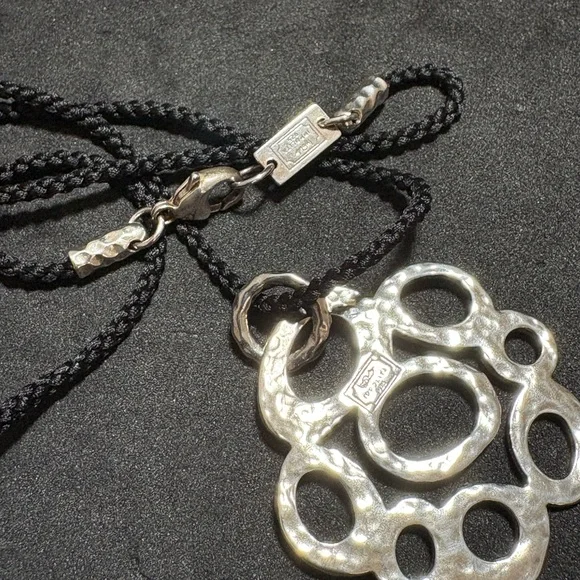 Ippolita Sterling silver 925 pendant & clasp with black silk braided cord. - Picture 10 of 10